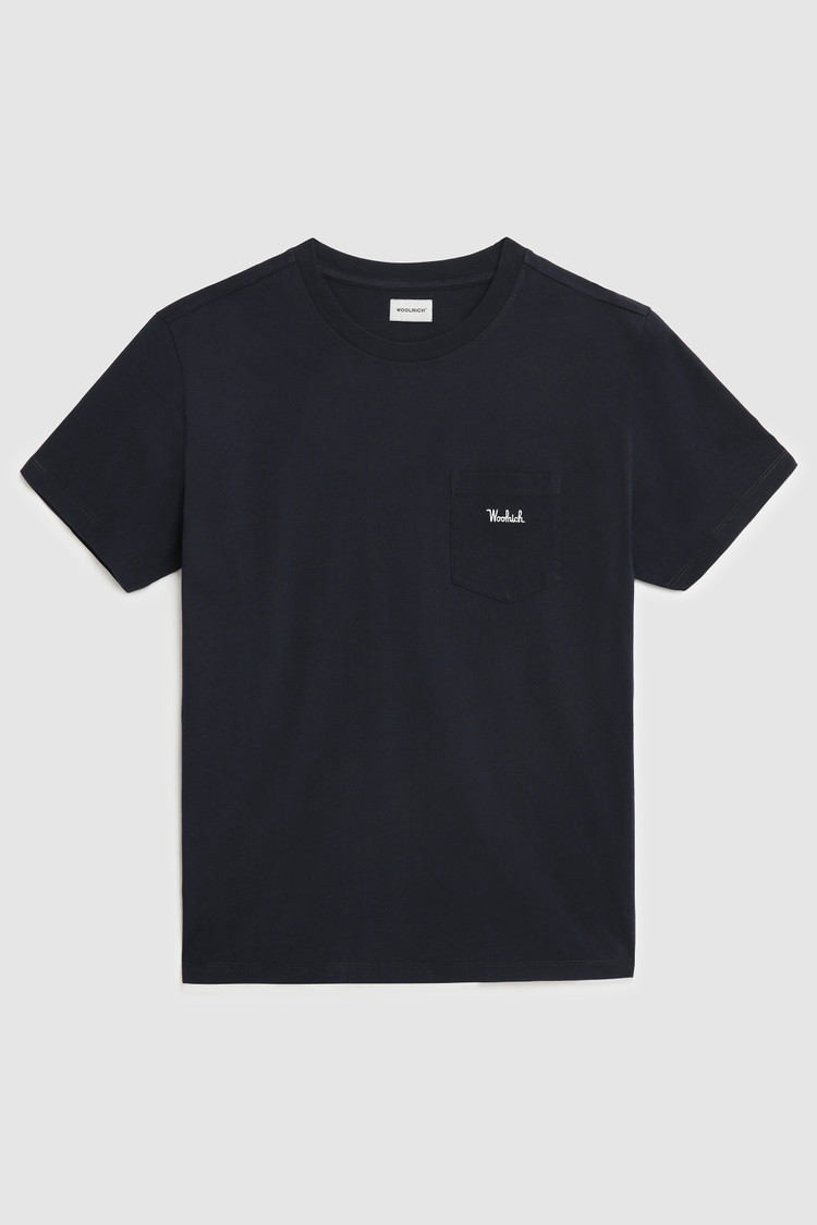 Embossed logo pocket tee