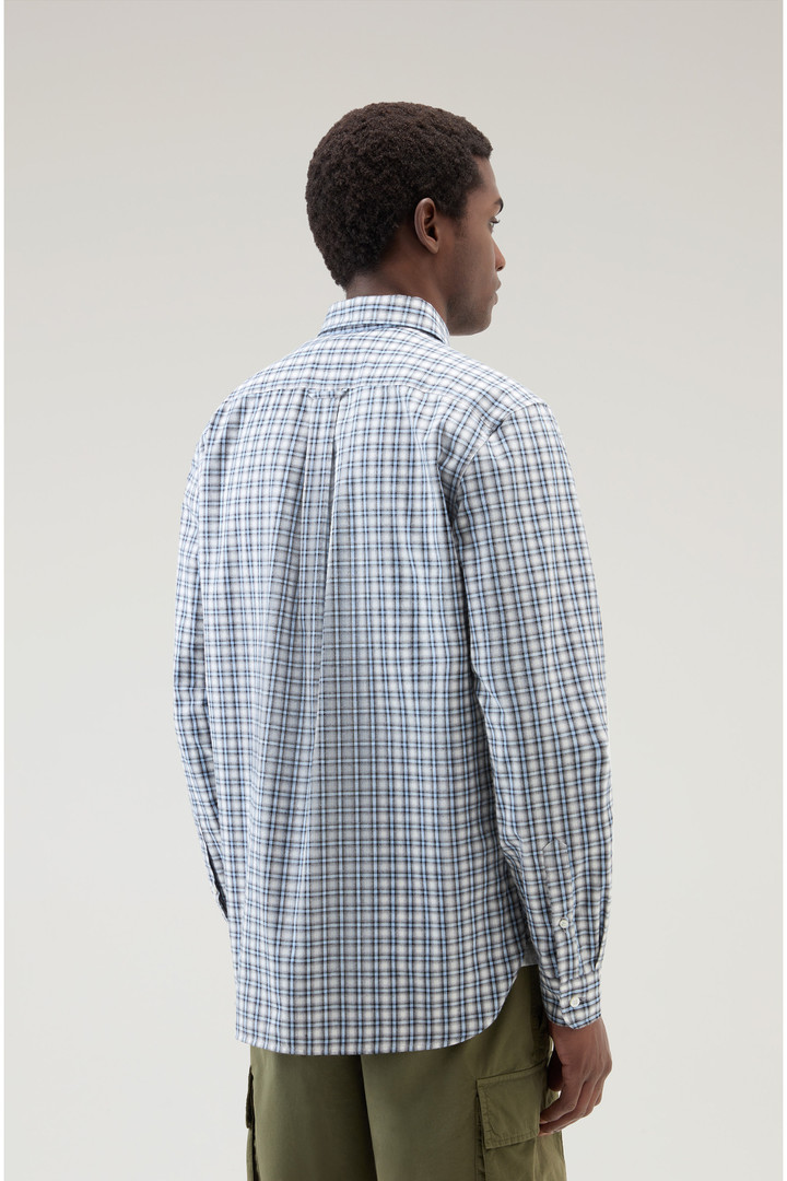 Pure Cotton Checked Shirt Blue photo 3 | Woolrich