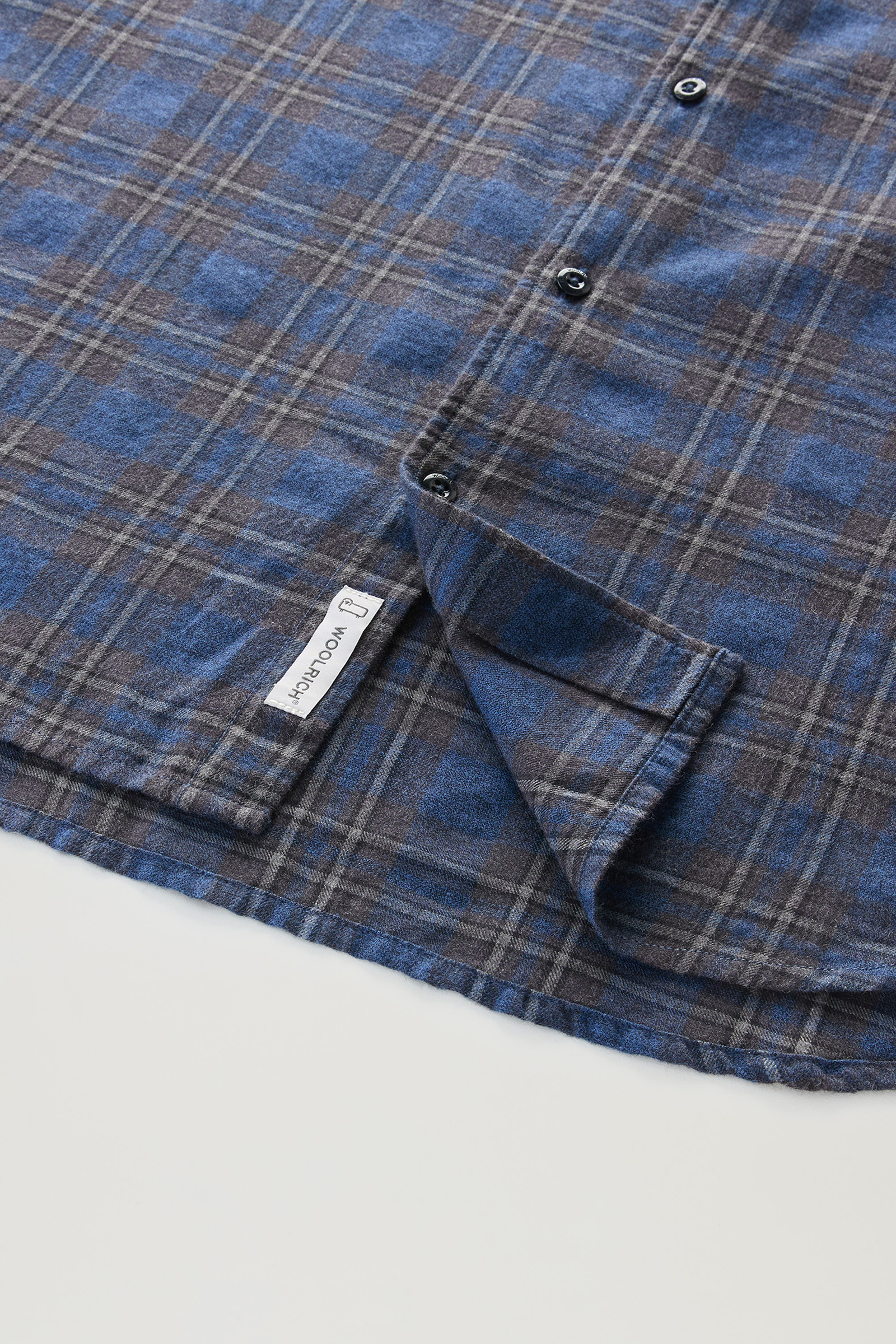 Karoshirt aus leichtem Flanell blau photo 8 | Woolrich