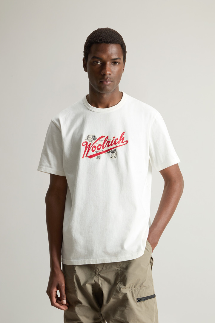 T-shirt Sheep in puro cotone con stampa Bianco photo 1 | Woolrich