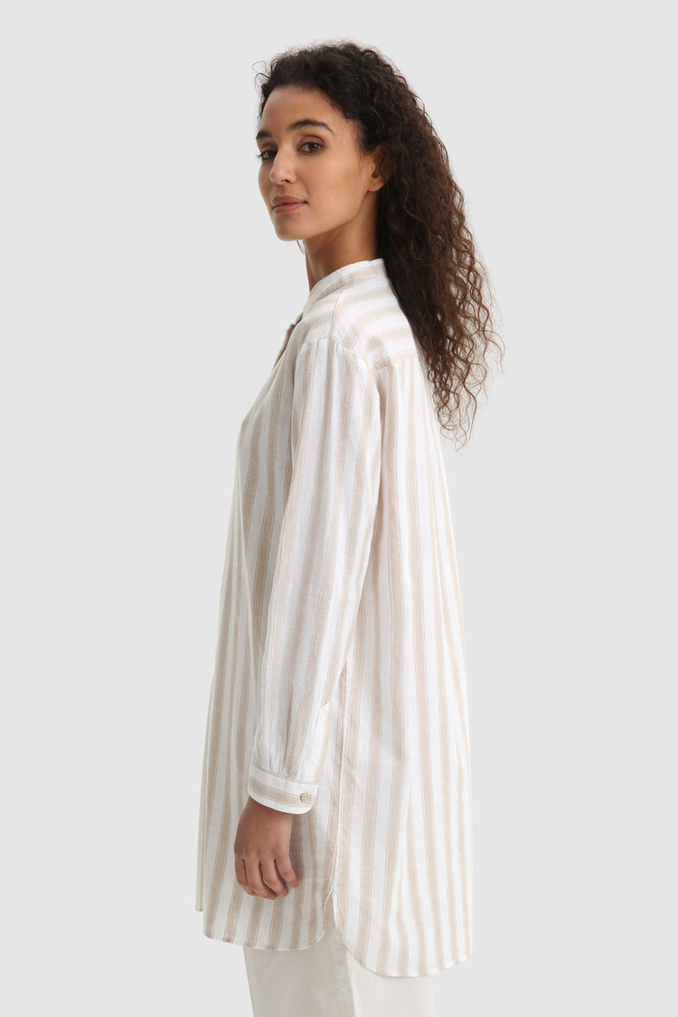 Cotton linen long shirt