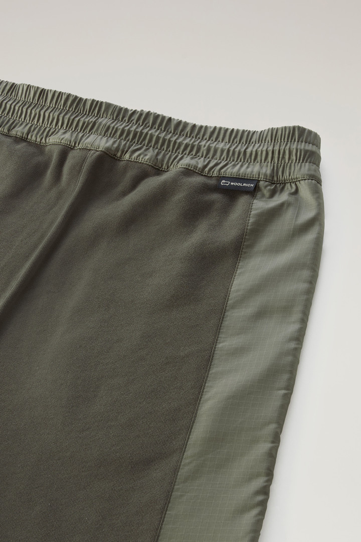 Jogger Pants in Pure Cotton and Ripstop nylon Green photo 5 | Woolrich