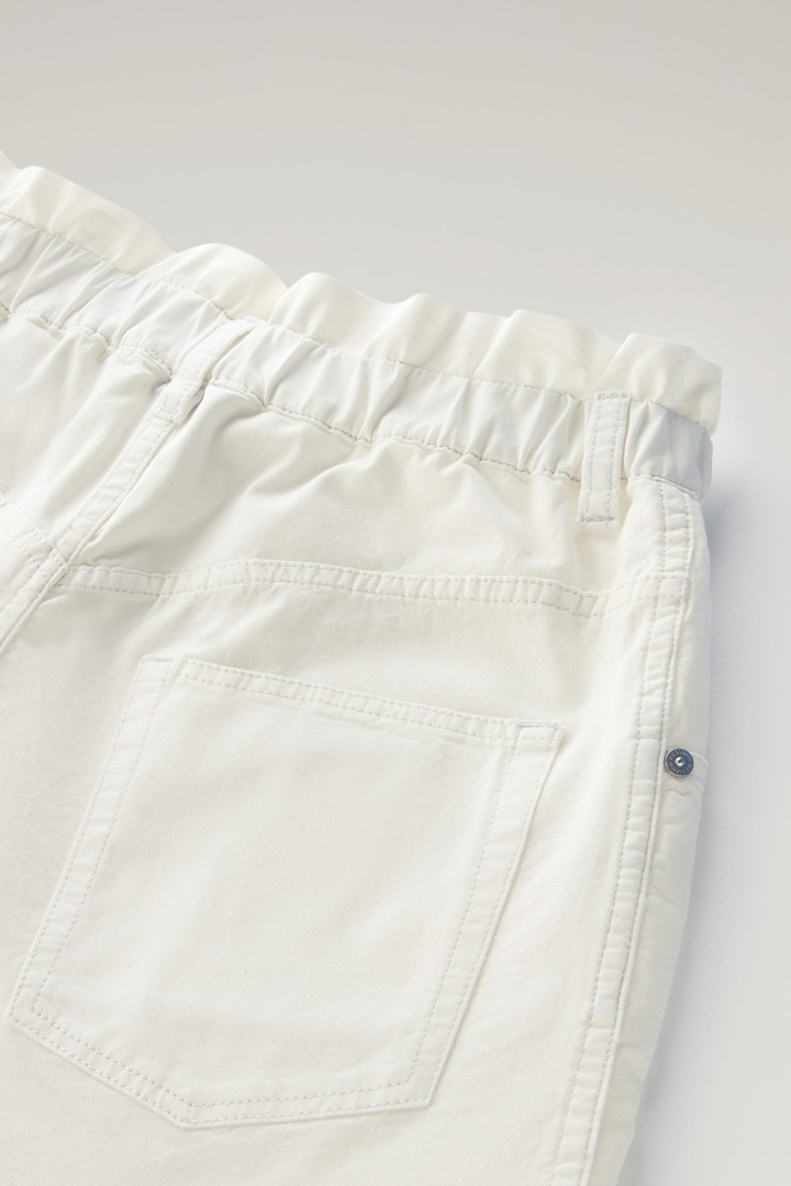 Bermuda Shorts in High-Waisted Stretch Cotton Twill White photo 7 | Woolrich