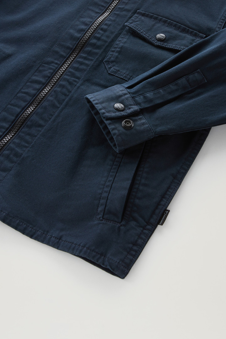 Overshirt aus stückgefärbter Stretch-Baumwolle für Jungen Blau photo 4 | Woolrich
