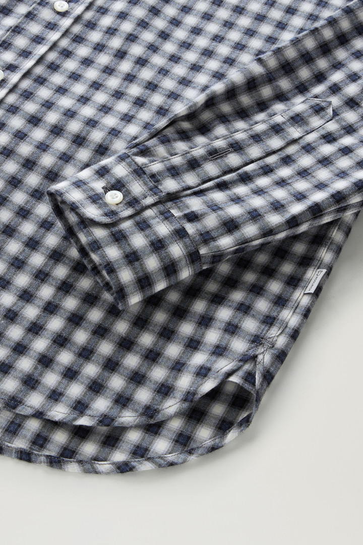 Pure Cotton Checked Shirt Blue photo 7 | Woolrich