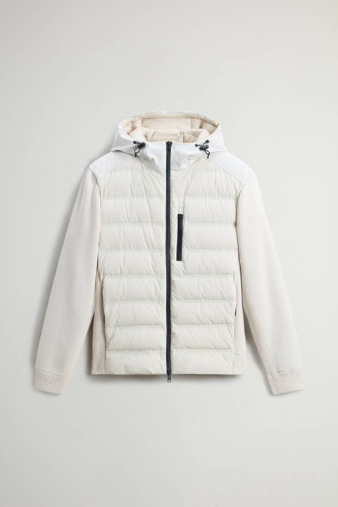 Bering Hybrid Jacket in Stretch Nylon with Matte Finish White photo 2 | Woolrich