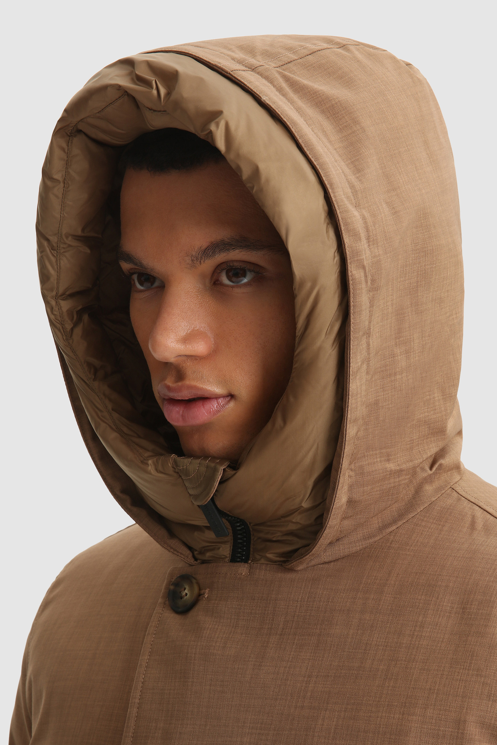 City Parka en tejido efecto lana de alto rendimiento