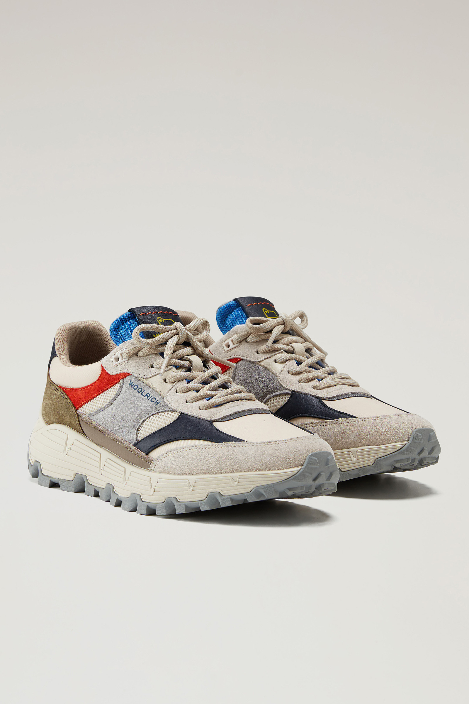 Sneaker Tech multicolor in morbida pelle con inserti in pelle scamosciata multicolore photo 2 | Woolrich