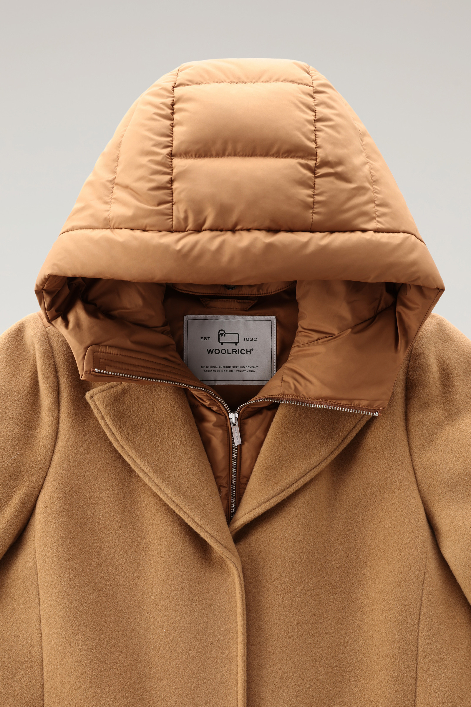 Kuna Parka in Wool and Cashmere Blend Brown photo 6 | Woolrich