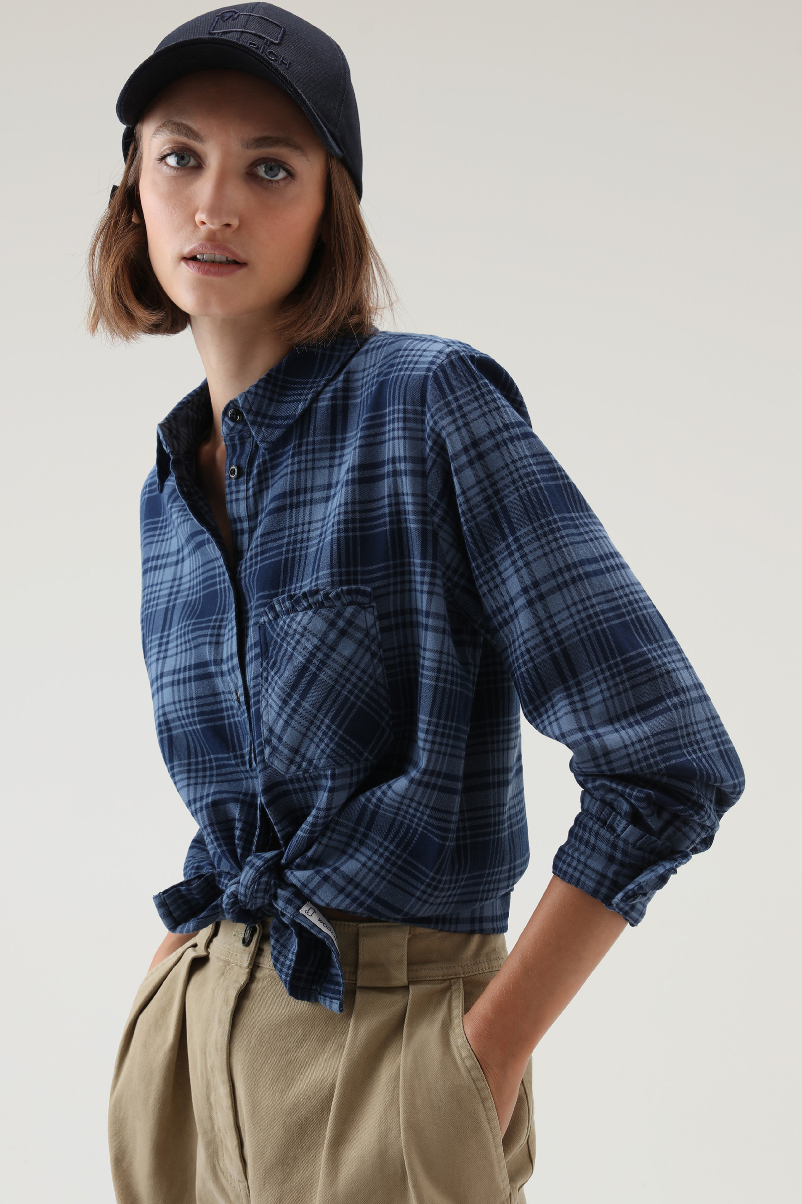 Madras Leichtes Flanell-Karohemd blau photo 4 | Woolrich