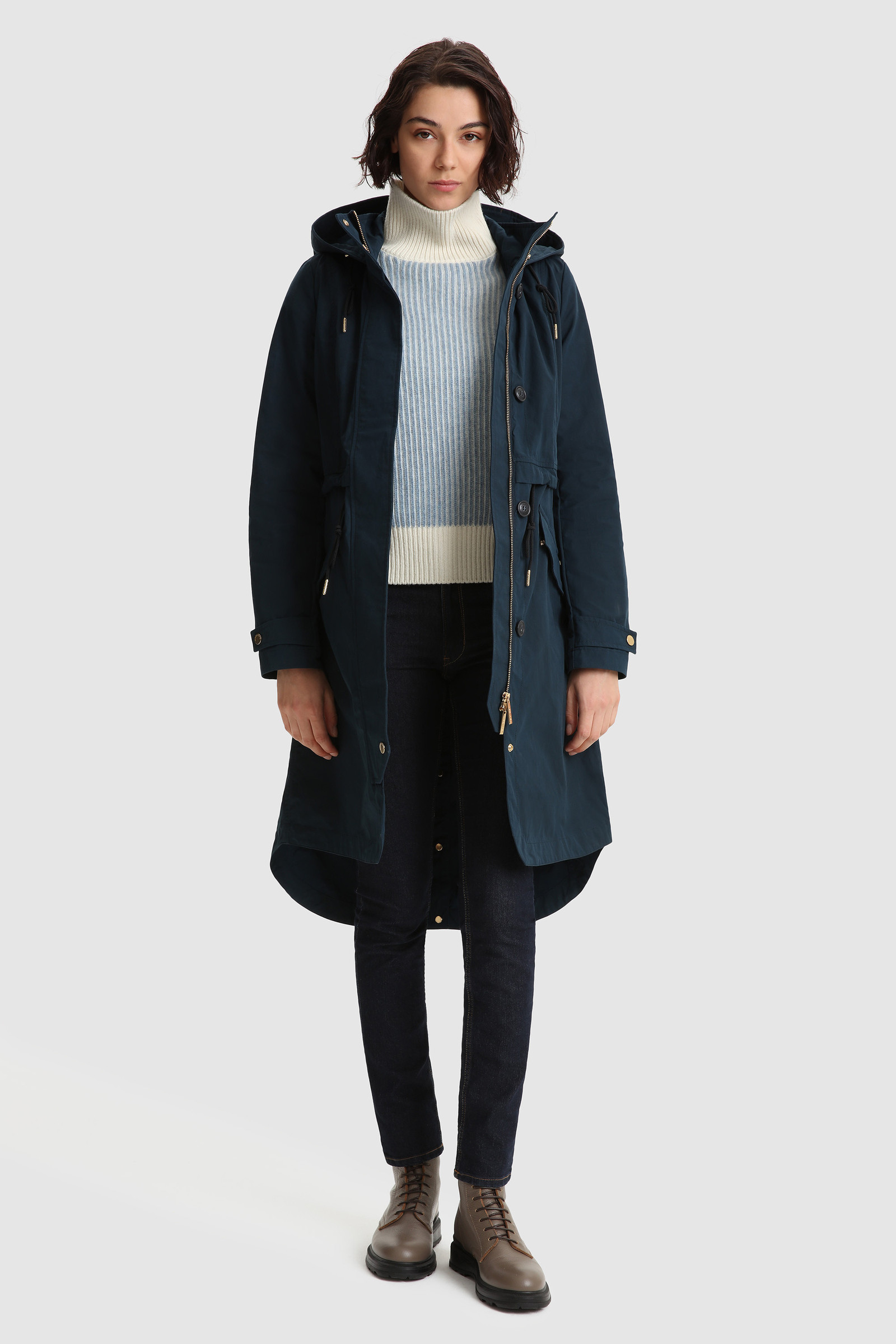 Azun Parka mit Kordelzug und verstellbarer Kapuze