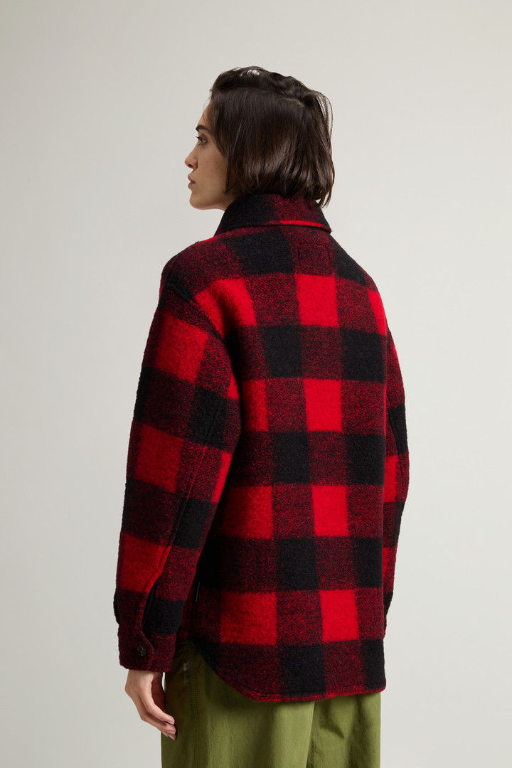 Gentry Checked Overshirt in Wool Blend Red photo 3 | Woolrich