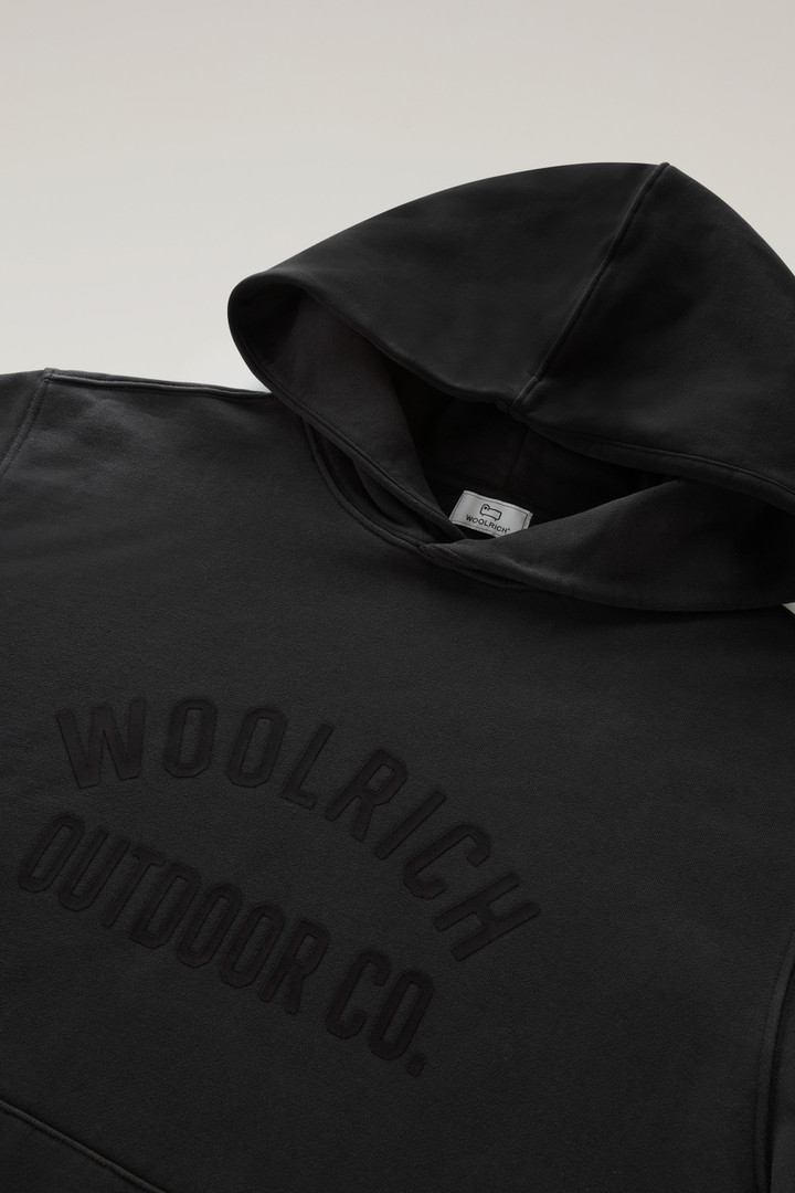 Sweat-shirt à capuche en pur coton Noir photo 6 | Woolrich