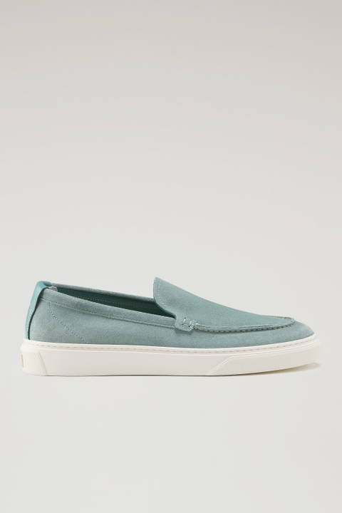 Suede Leather Loafers Green | Woolrich