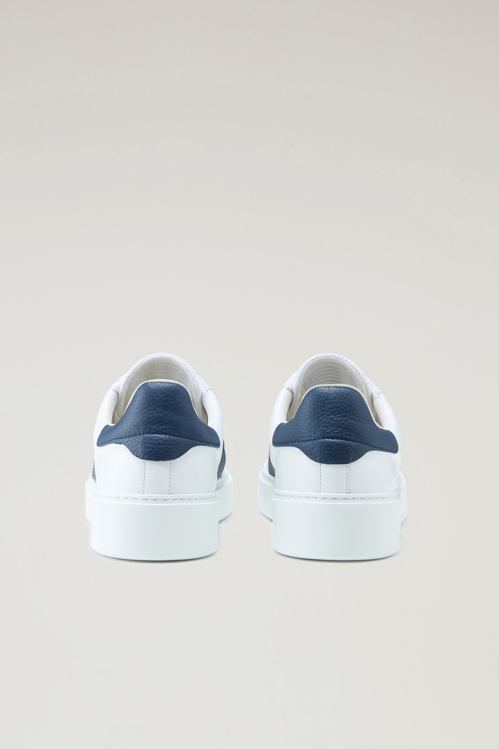 Classic Court Sneakers in Leather with Contrasting Trim Blue photo 3 | Woolrich