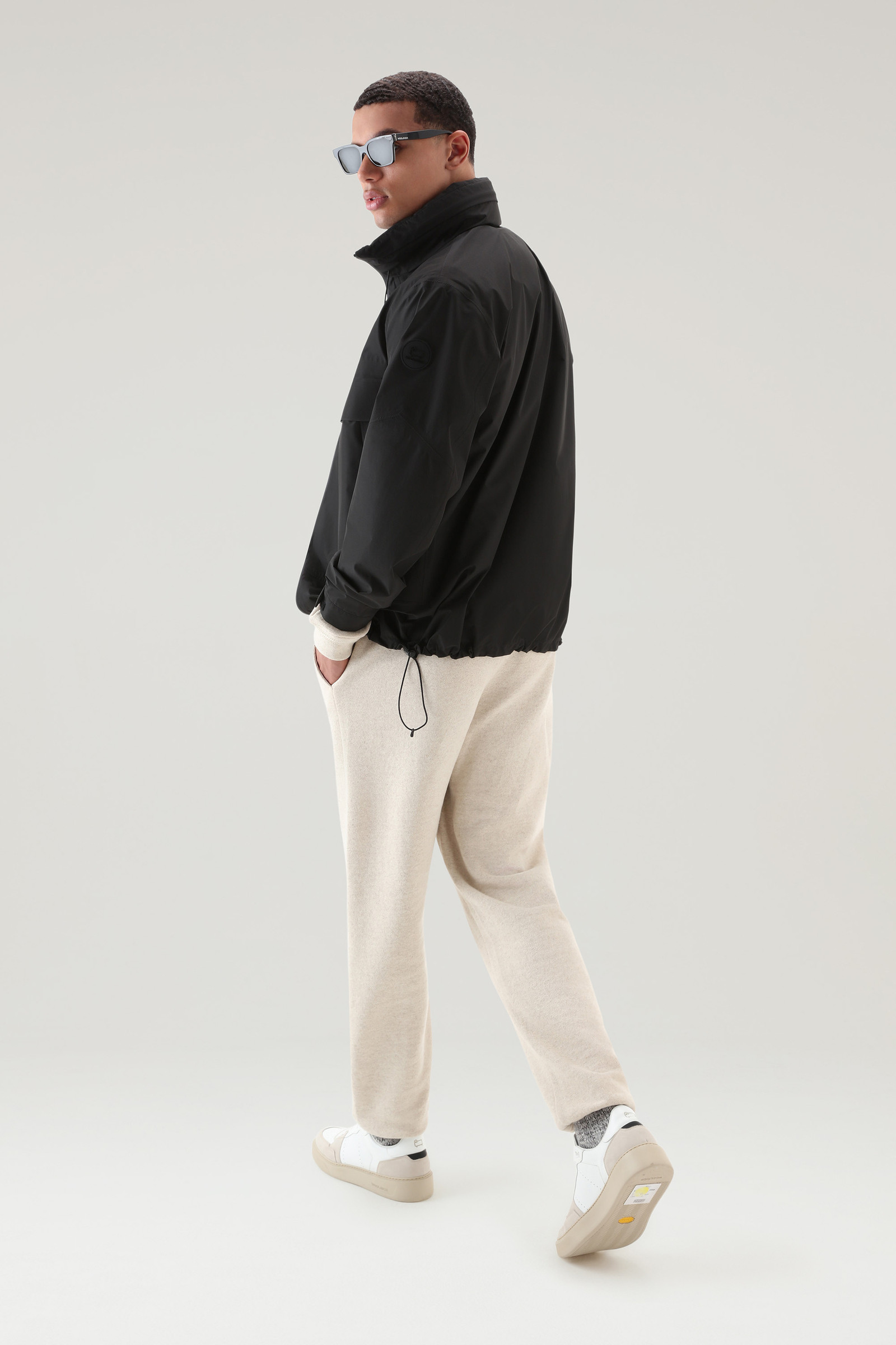 High Tech Waterproof Jacket in GORE-TEX INFINIUM with Resealable Hood Black photo 4 | Woolrich