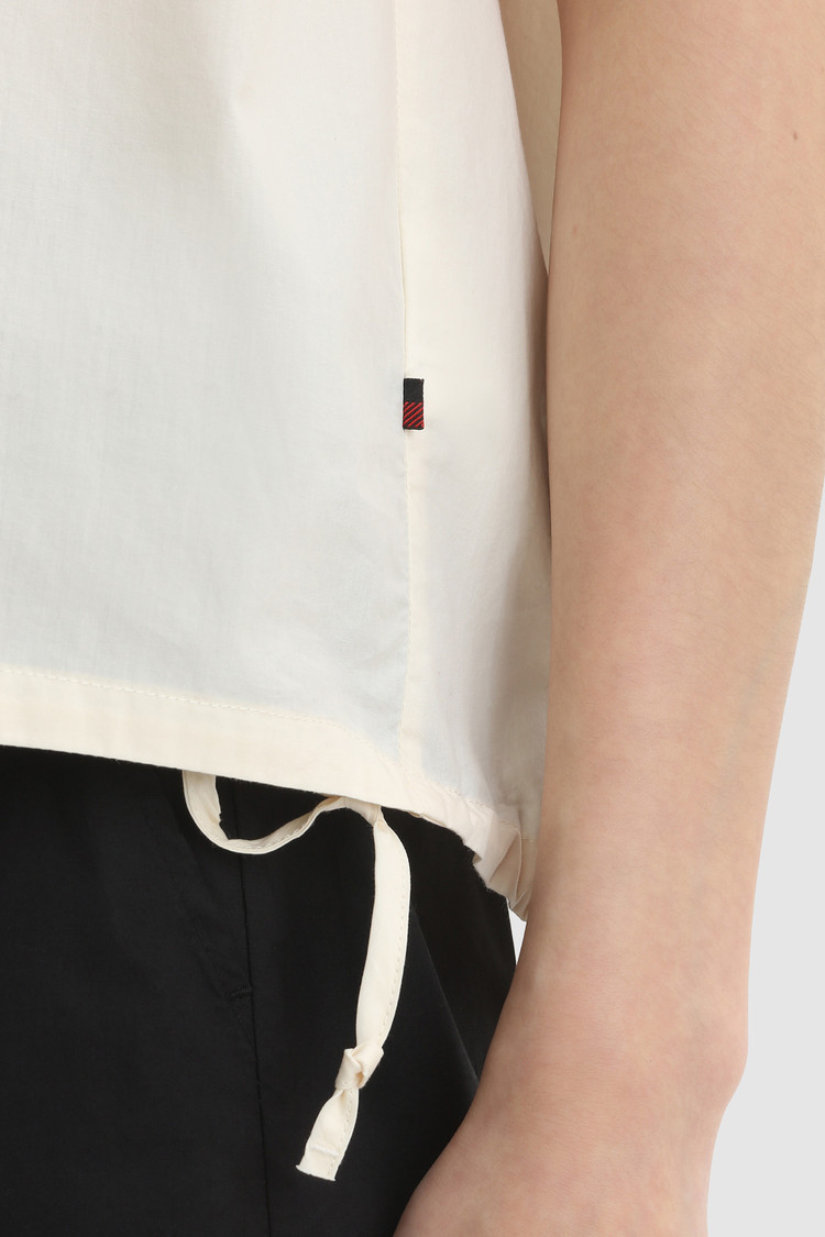 Full-button Popeline Blouse
