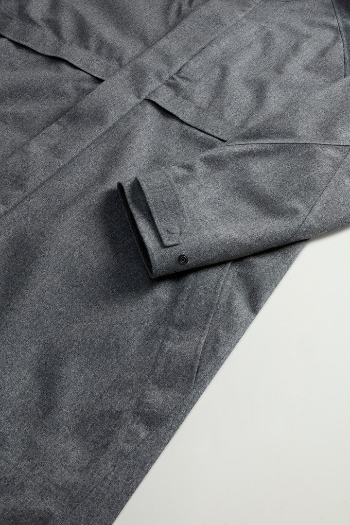 Mantel van Italiaanse scheerwol met capuchon by Todd Snyder Grijs photo 7 | Woolrich