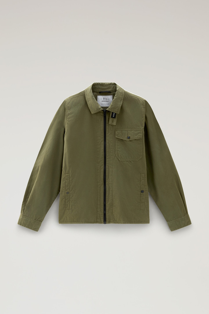 Garment-Dyed Overshirt in Pure Cotton Green photo 5 | Woolrich