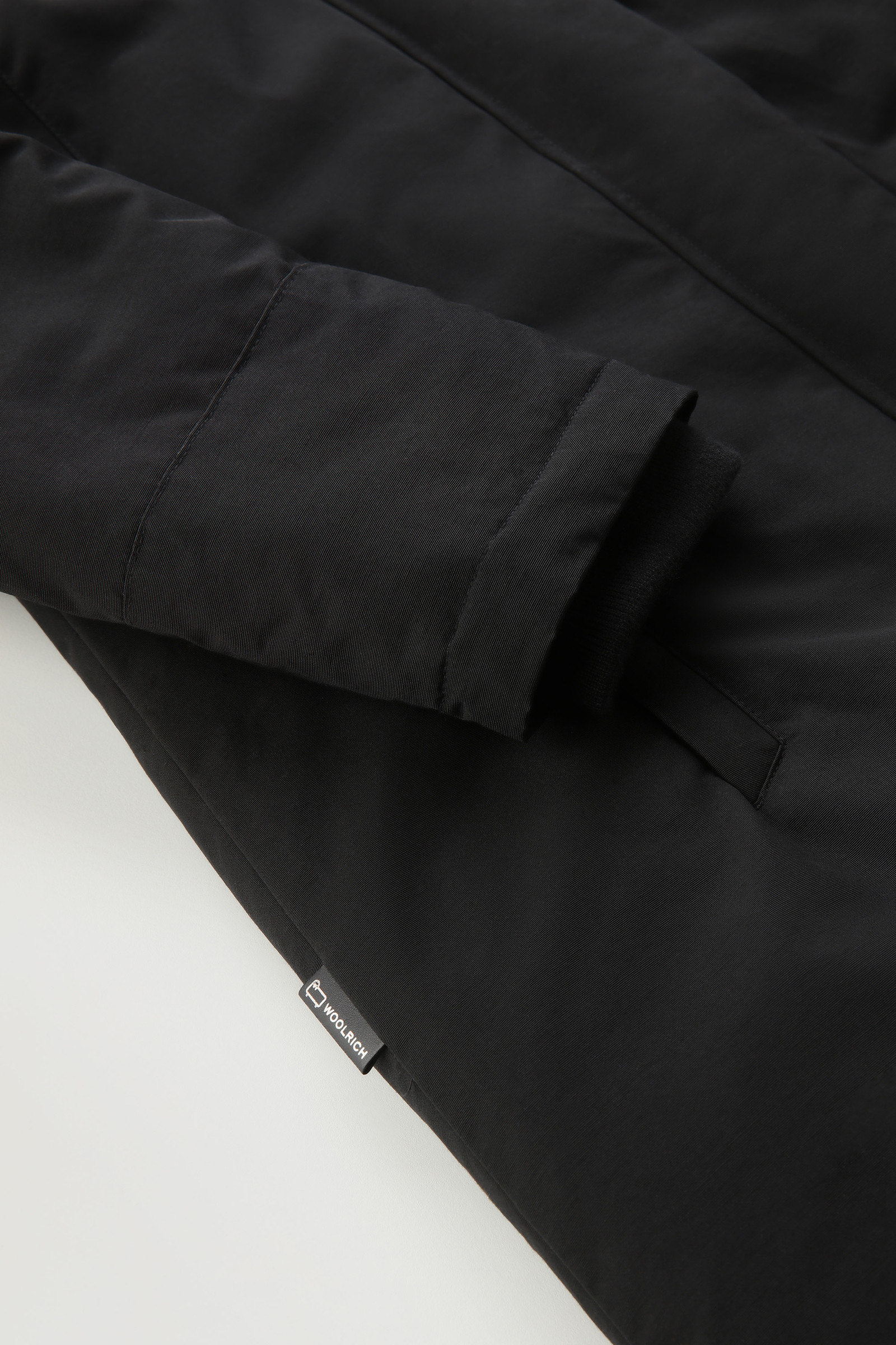 Bow Bridge Parka with Faux Fur in Ramar Cloth Black photo 8 | Woolrich
