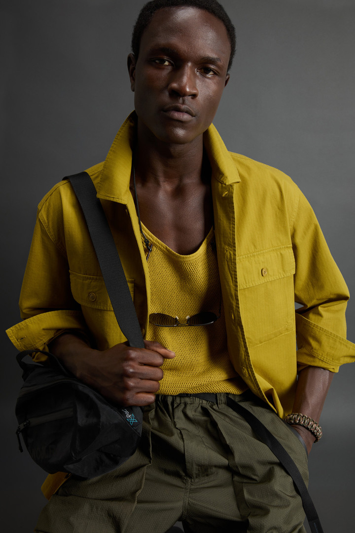 Garment-Dyed Pure Cotton Ripstop Shirt by Todd Snyder Yellow photo 4 | Woolrich