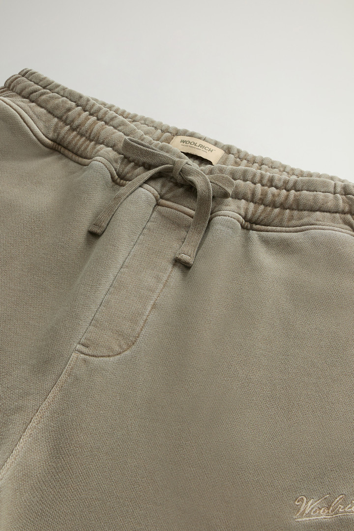 Garment-Dyed Pants in Pure Cotton Fleece Green photo 5 | Woolrich