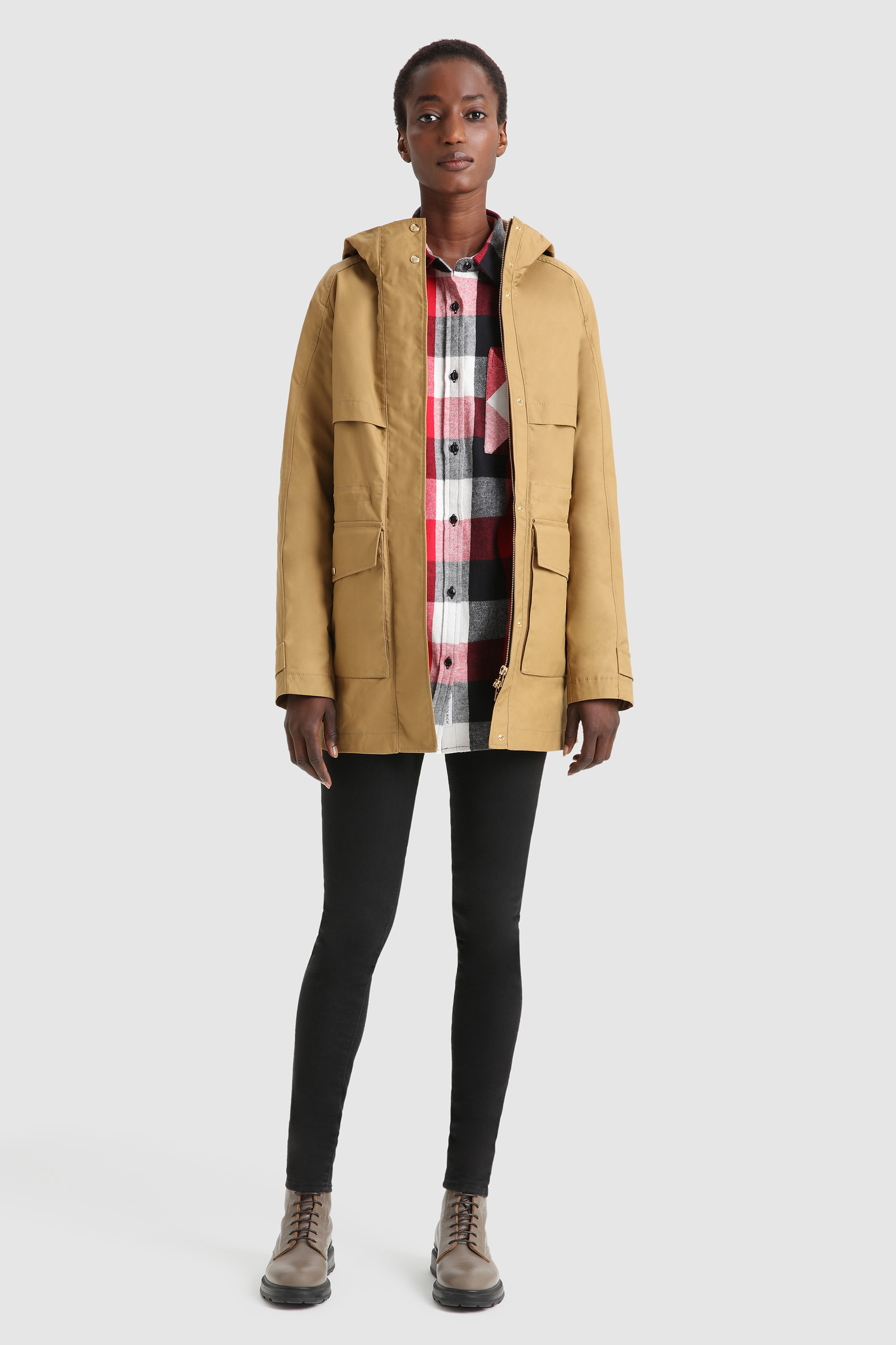 Boyfriend Shirt in Multicolored Check Red photo 2 | Woolrich