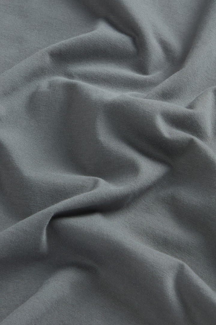 T-Shirt in Pure Cotton with Logo Gray photo 7 | Woolrich