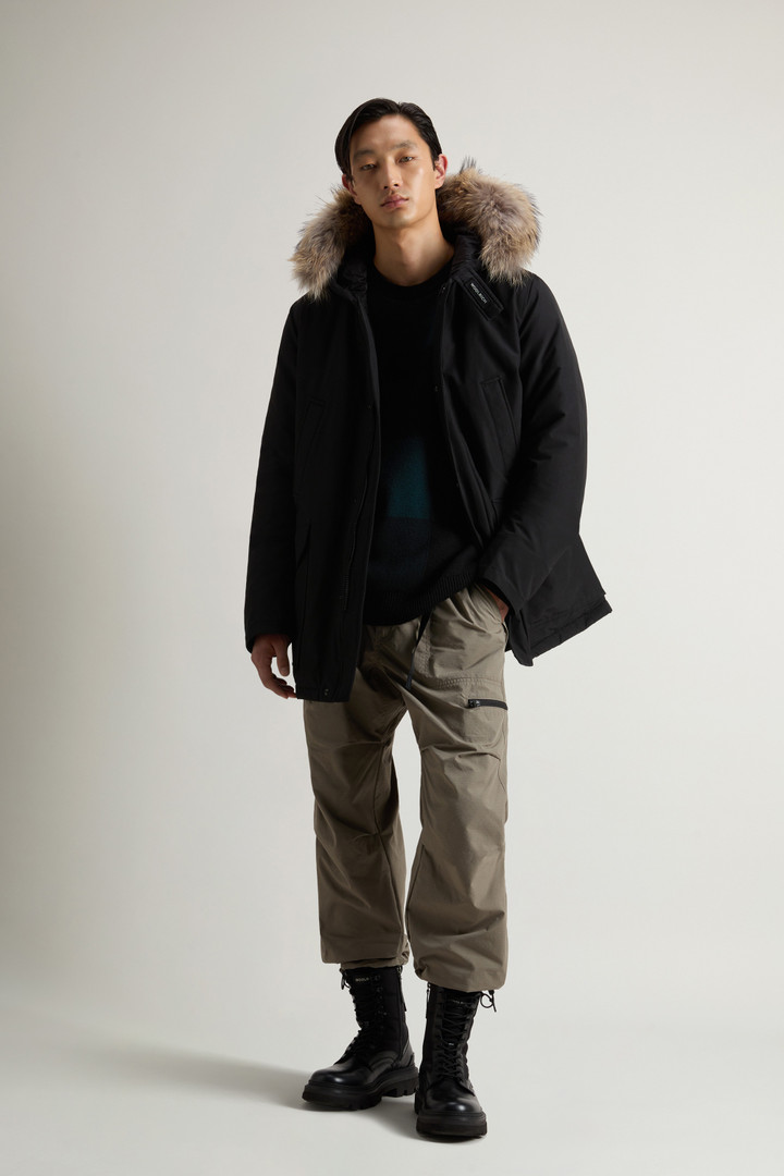 Daytona Parka in Ramar Cloth with Detachable Fur Black photo 2 | Woolrich