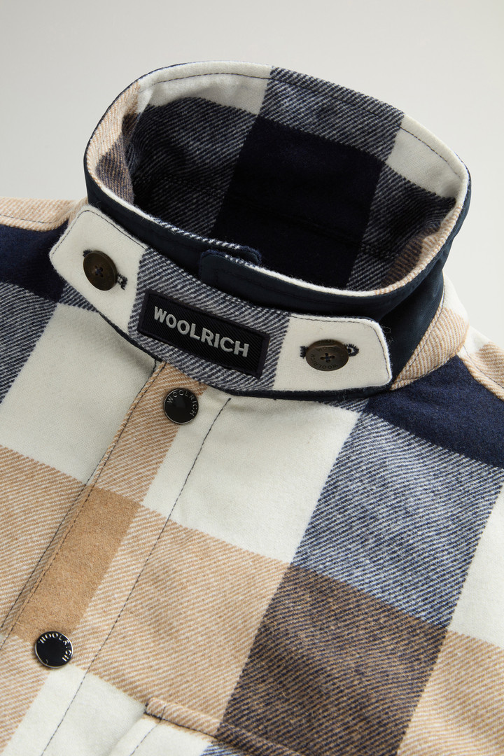Alaskan Check Overshirt in Recycled Italian Wool Blend White photo 6 | Woolrich