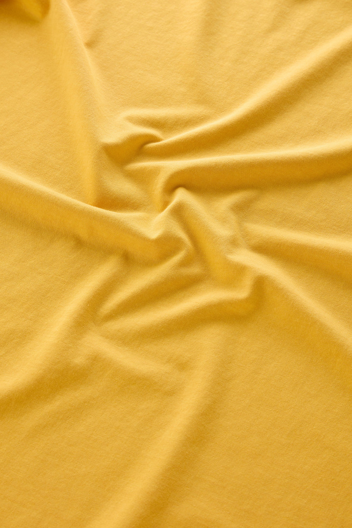 Garment-Dyed T-Shirt in Pure Cotton Yellow photo 7 | Woolrich