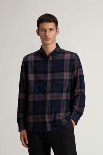 Trout Run Check Flannel Shirt in Wool Blend Multicolor | Woolrich