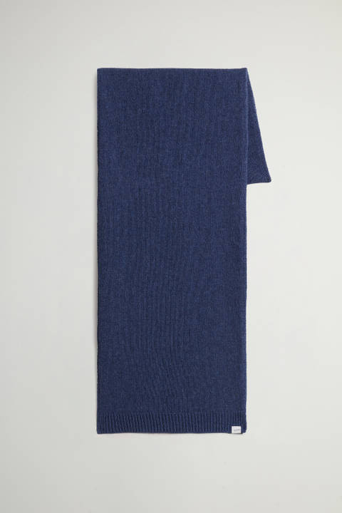 Bufanda de mezcla de lana virgen merina Azul | Woolrich