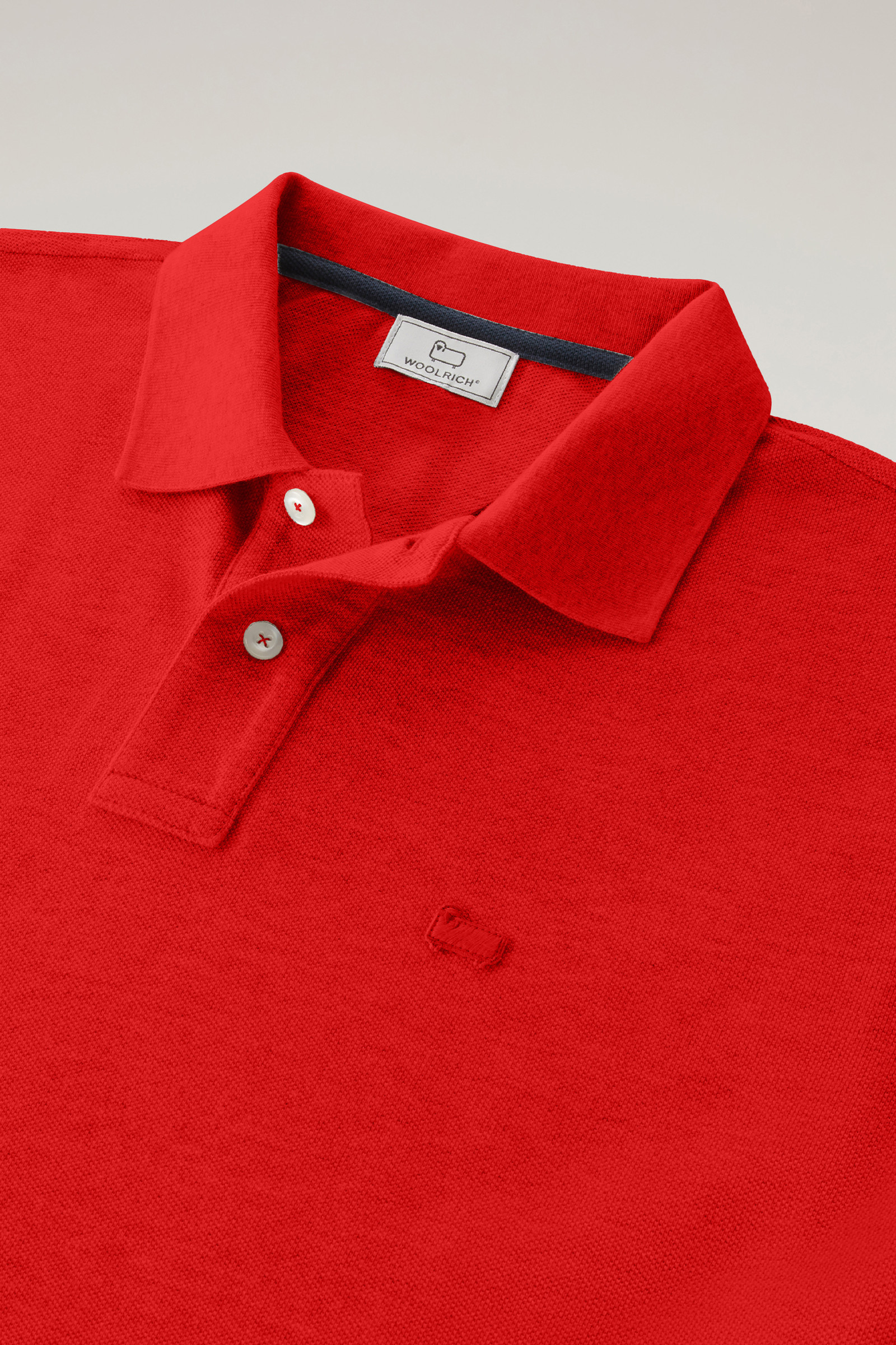 Polo en piqué de pur coton rouge photo 6 | Woolrich
