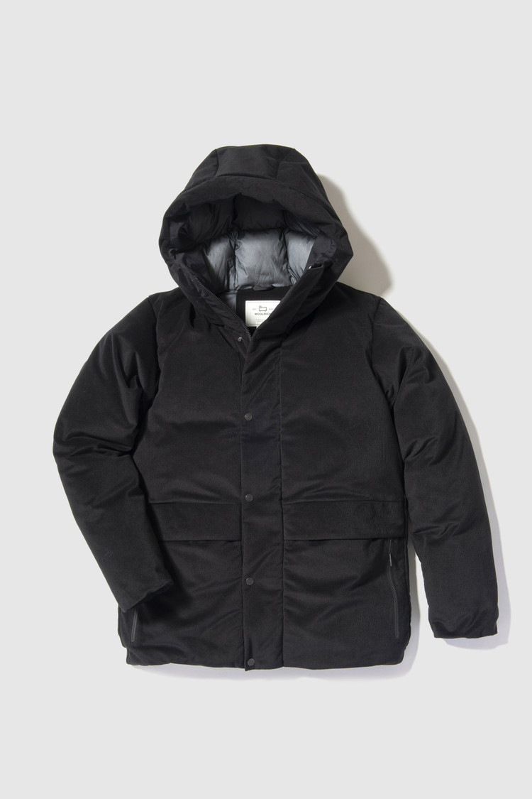 Corduroy puffy down Parka