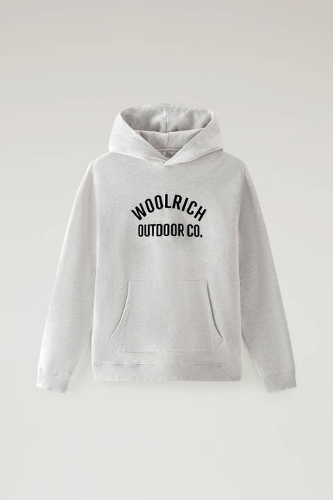 Hoodie in Pure Cotton Gray photo 2 | Woolrich
