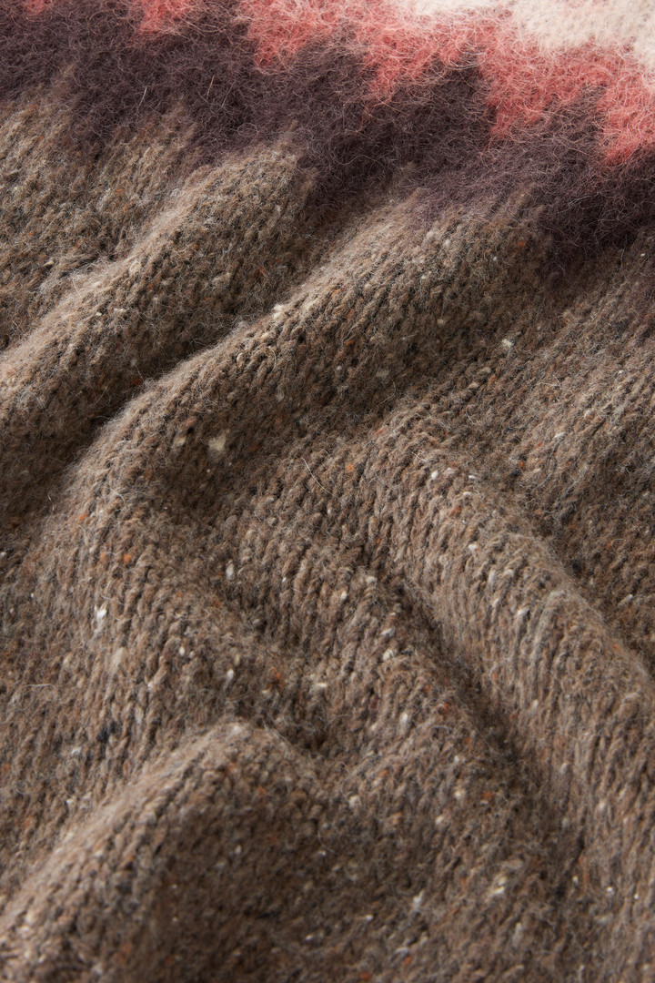 Fair Isle Pullover in Wool and Mohair Blend Brown photo 4 | Woolrich