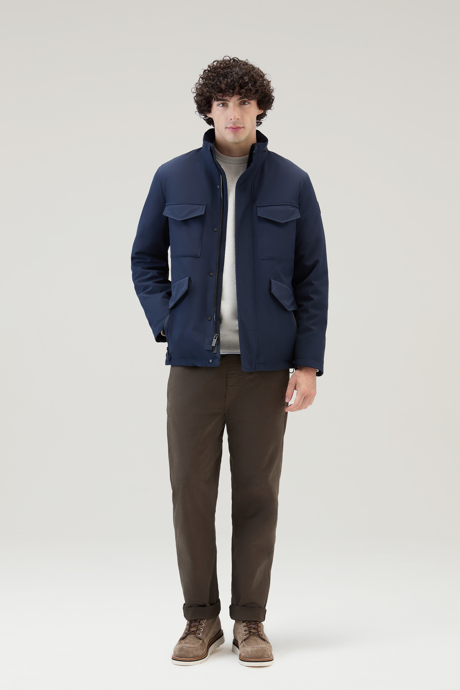 Field Jacket in Tech Softshell Blue photo 2 | Woolrich