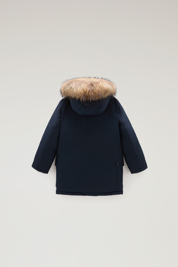 Boy's Arctic Parka in Ramar Cloth with Detachable Fur Blue photo 2 | Woolrich