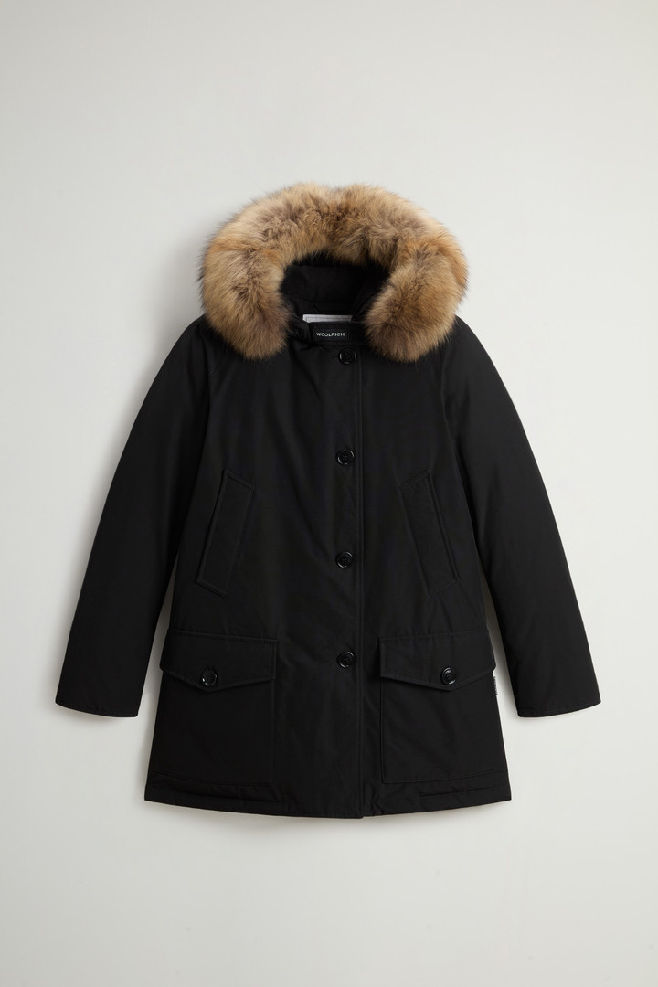 Arctic Parka in Ramar Cloth with Four Pockets and Detachable Fur Black photo 6 | Woolrich