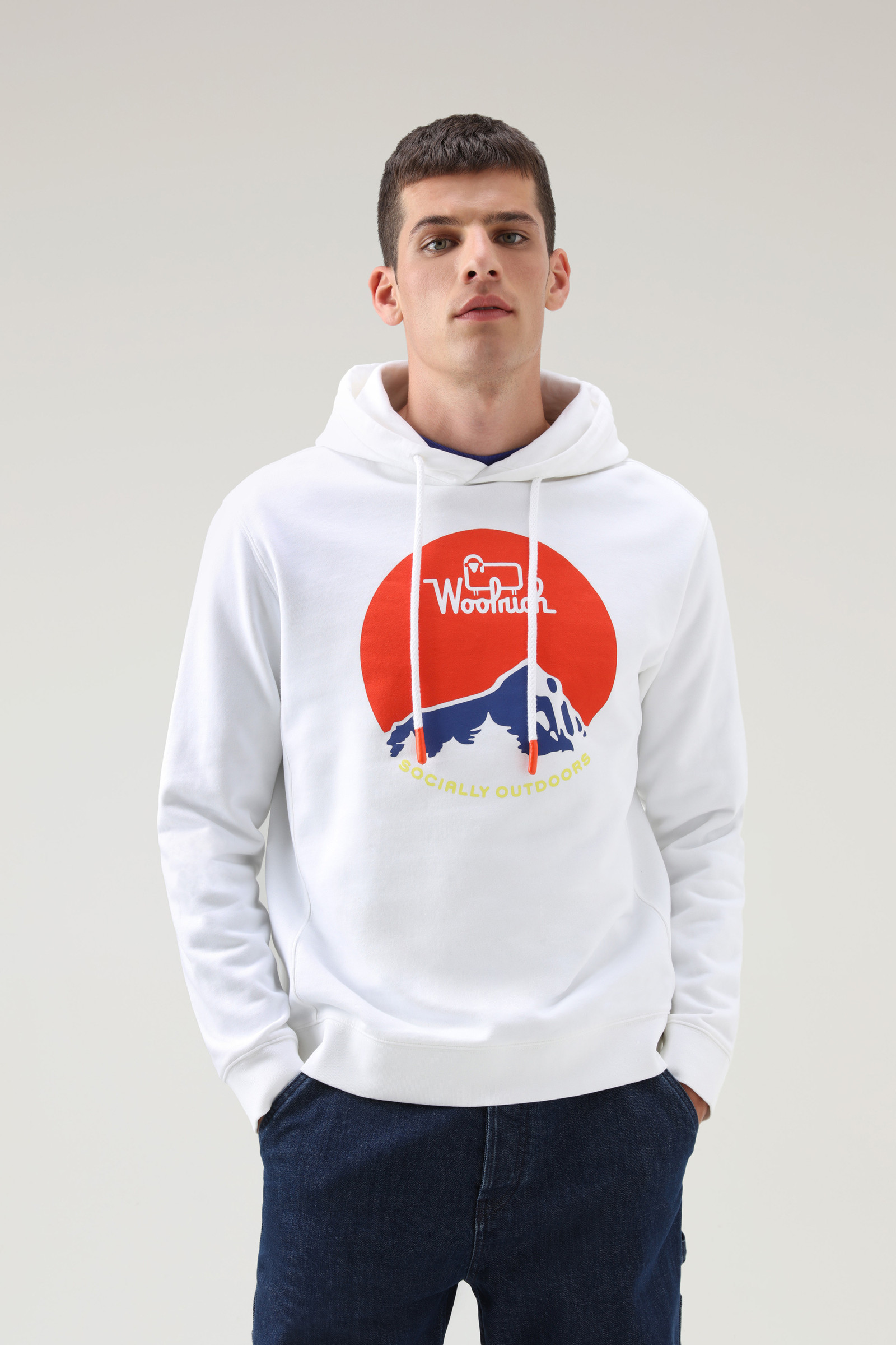 Sudadera Foundation con capucha blanco | Woolrich