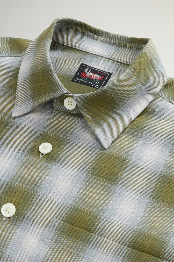 Flannel Shirt with Checked Pattern by Todd Snyder Green photo 6 | Woolrich