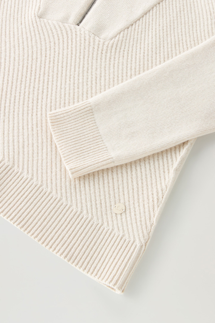 Half-Zip Sweater in Wool Blend White photo 3 | Woolrich