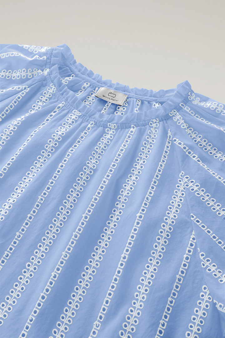 Embroidered Blouse in Pure Cotton Blue photo 6 | Woolrich