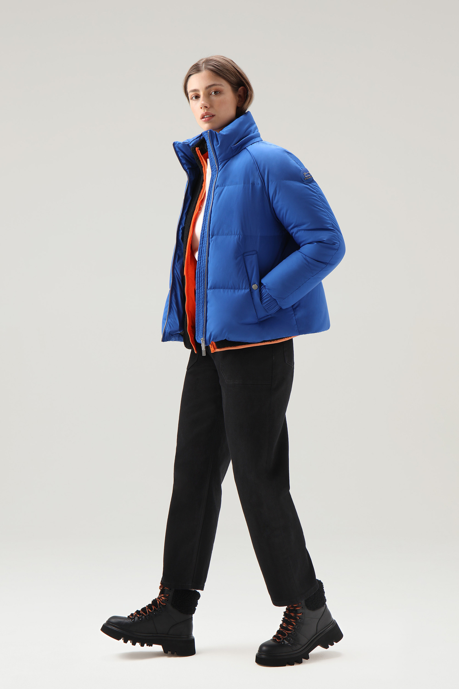 Piumino Alsea corto con cappuccio staccabile Blu photo 2 | Woolrich