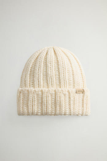 Beanie in Rippoptik aus Alpaka-Wollmischung Weiß | Woolrich