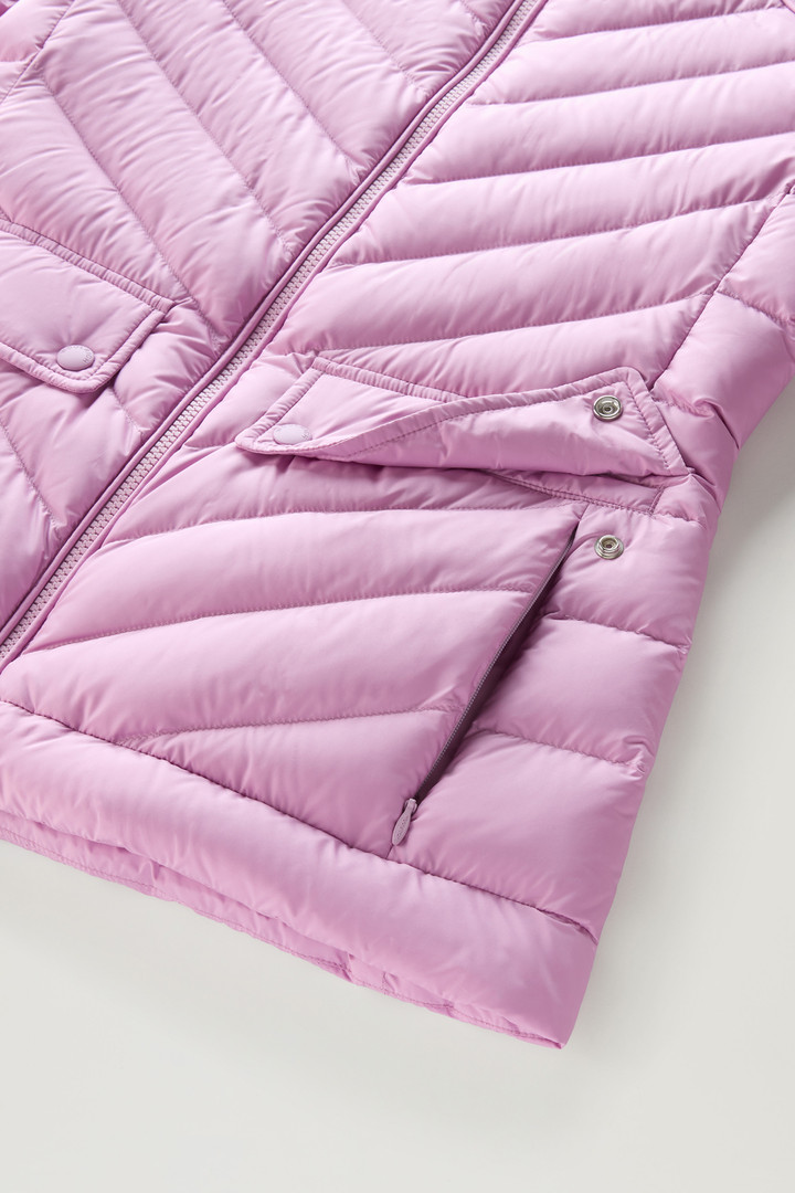 Short Padded Jacket with Chevron Quilting Pink photo 9 | Woolrich