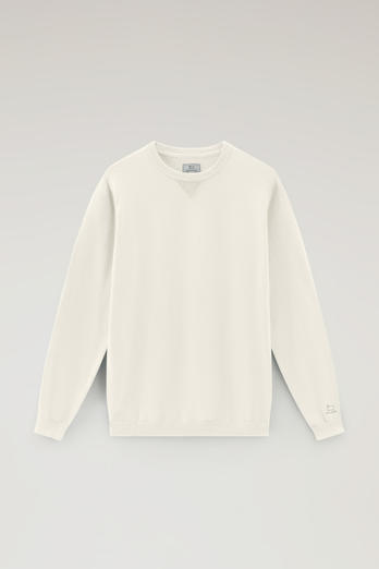 Pure Cotton Crewneck Sweater White photo 1 | Woolrich