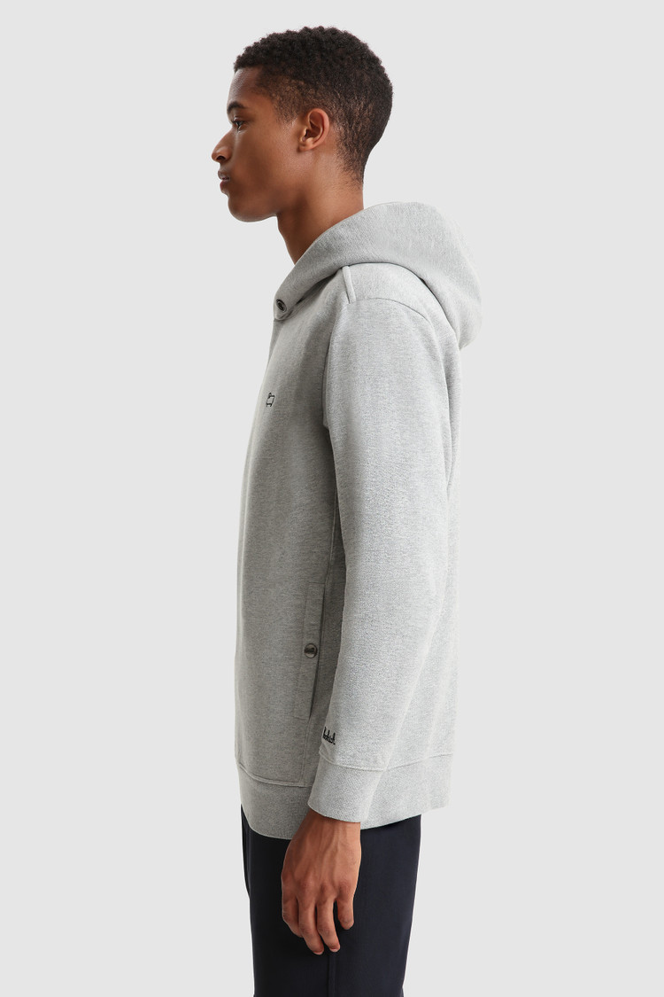 Sweat à capuche American en coton brossé