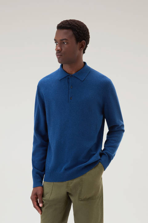 Luxe Polo in Pure Cashmere Blue | Woolrich
